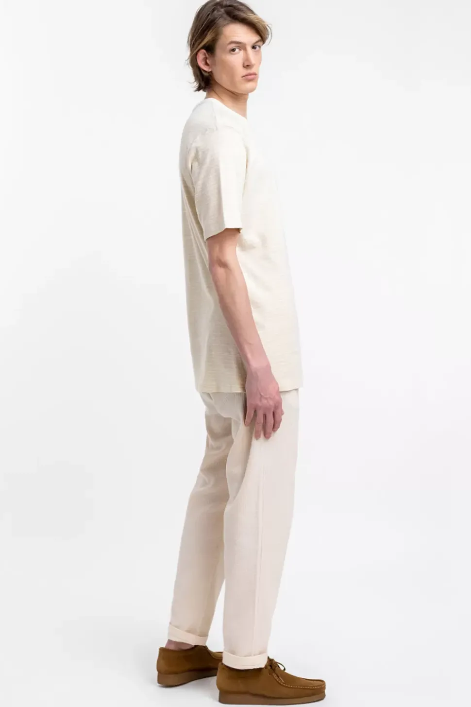 Gestreiftes T-Shirt Creme