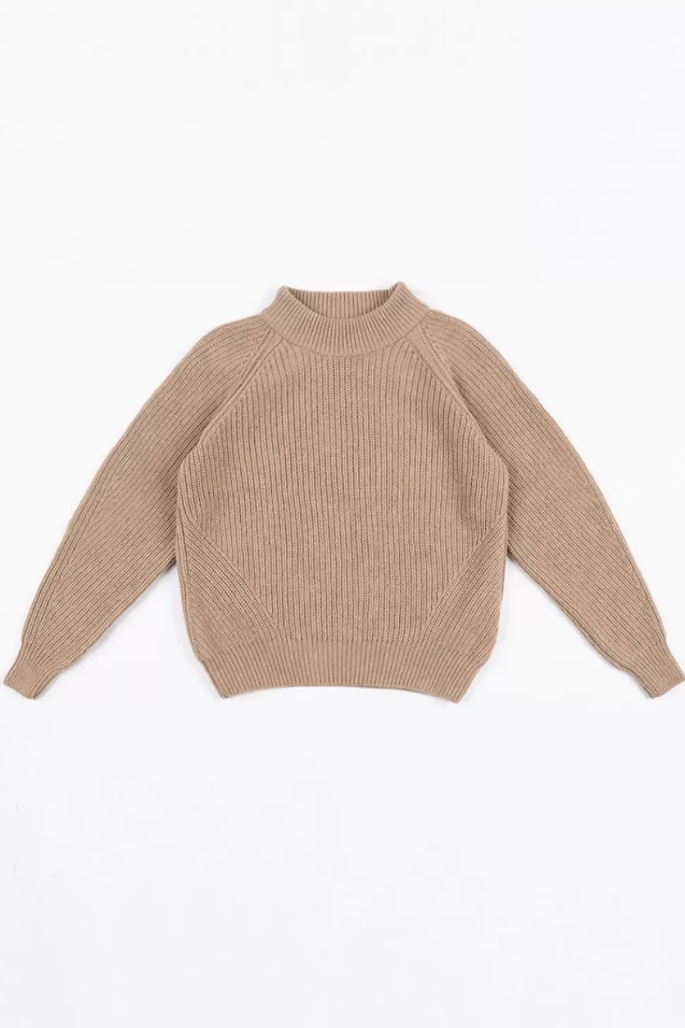Grober Strickpullover Wollmischung - Beige