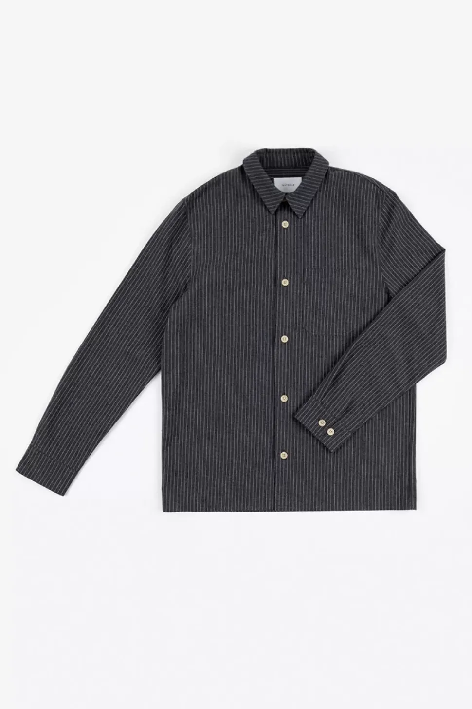 Hemd Bio Baumwolle - Anthrazit Gestreift