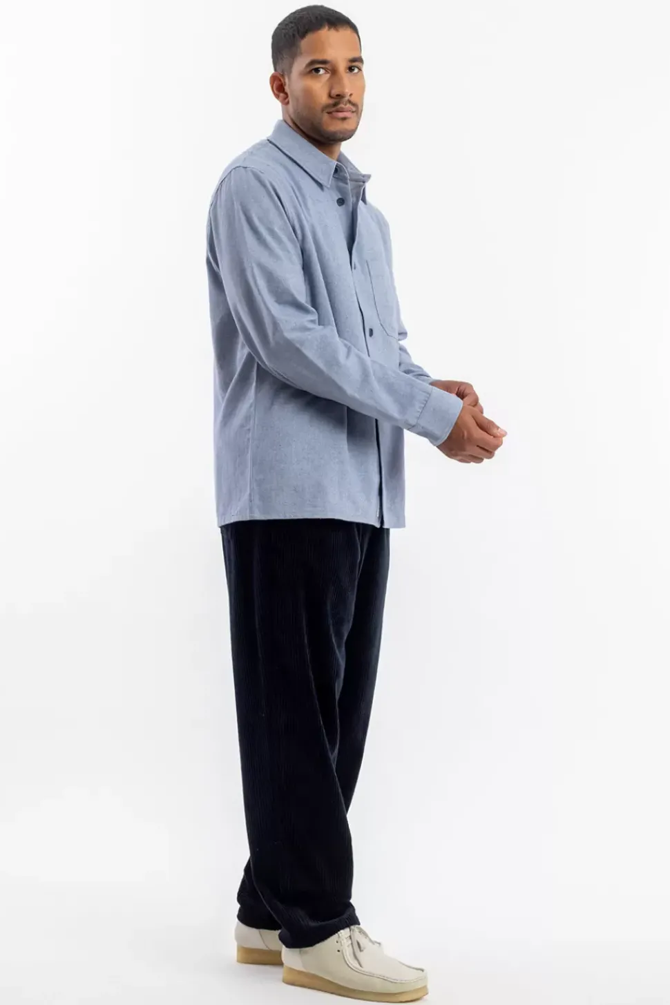 Hemd Bio Baumwolle - Denim Blau