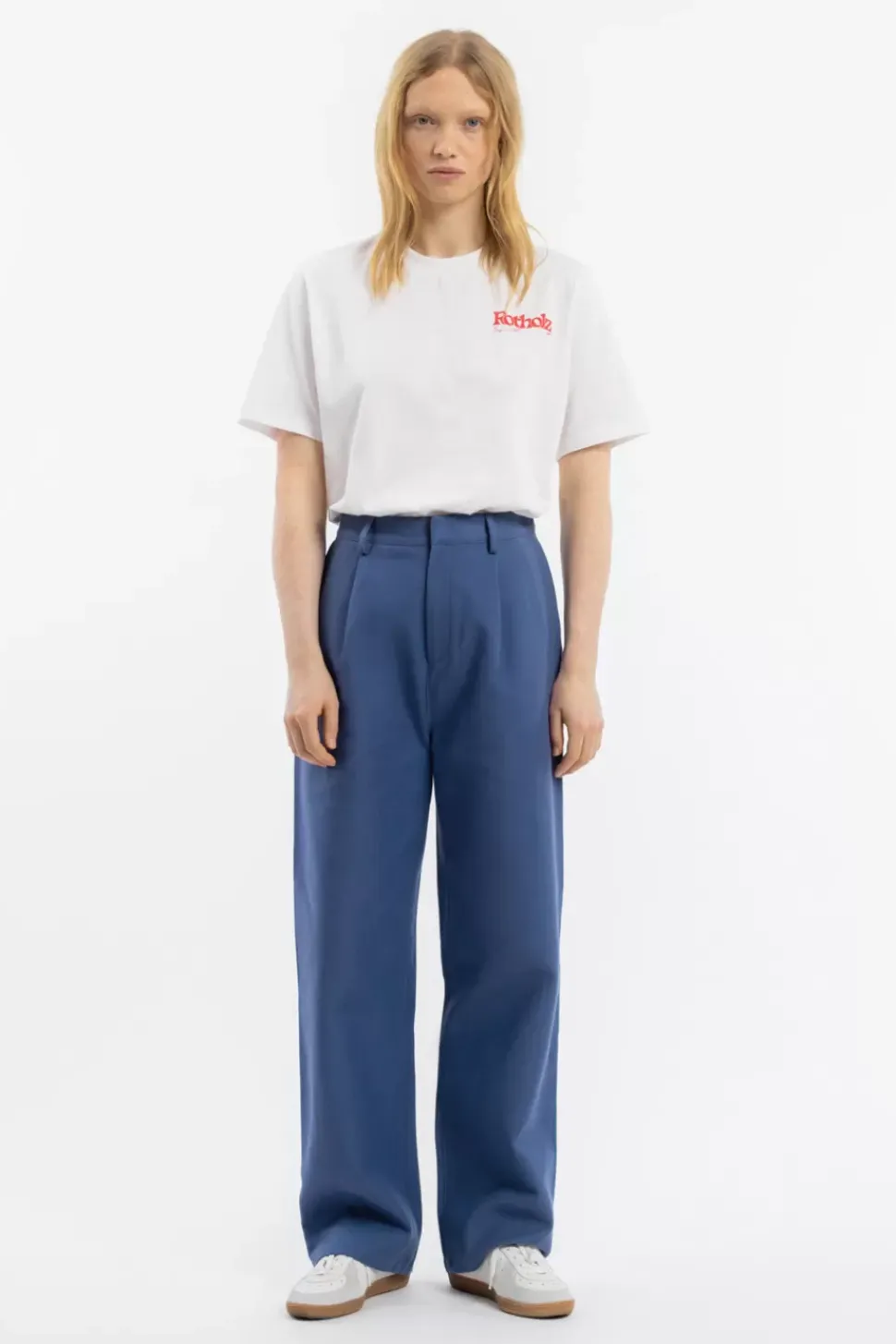 High Waist Hose Bio-Baumwolle - Blau