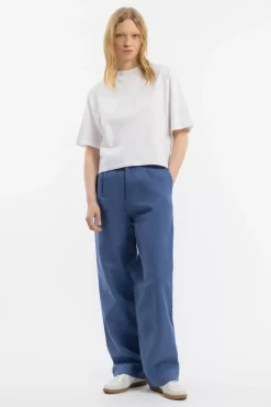 High Waist Hose Bio-Baumwolle - Blau