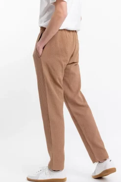 Hose Aus Strukturierter Bio-Baumwolle Braun