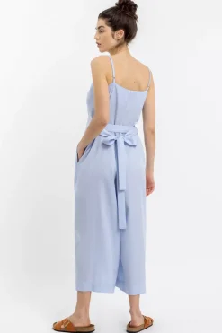 Jumpsuit Aus Lyocell Hellblau