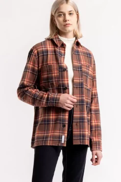 Kariertes Flanell Overshirt Rot / Braun
