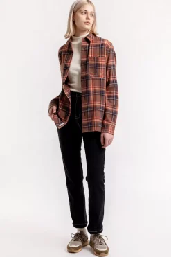 Kariertes Flanell Overshirt Rot / Braun