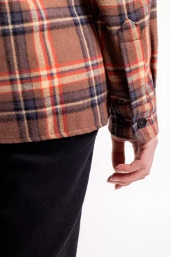 Kariertes Flanell Overshirt Rot / Braun