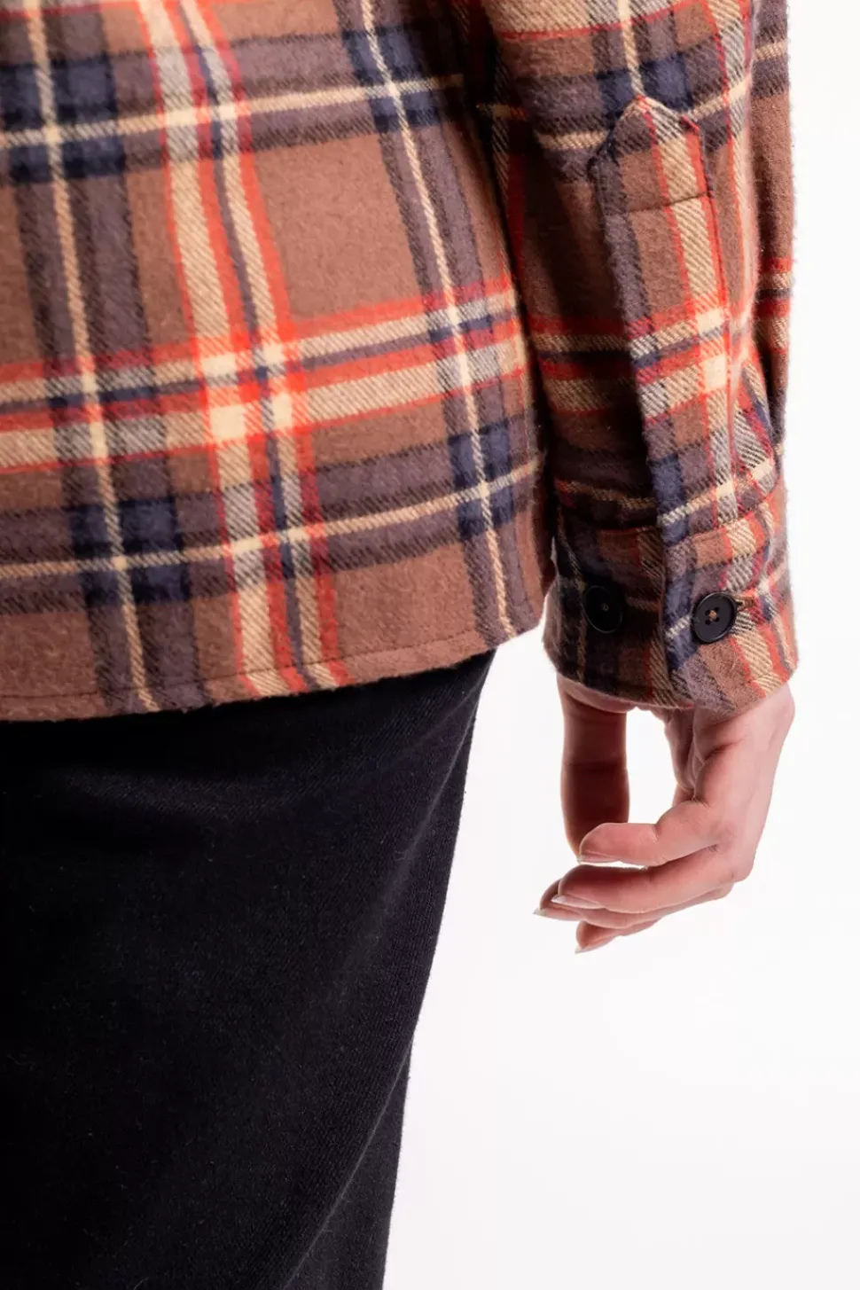 Kariertes Flanell Overshirt Rot / Braun
