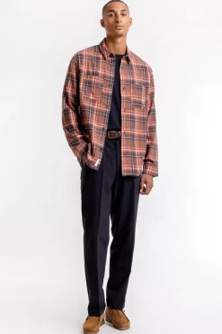 Kariertes Flanell Overshirt Rot / Braun