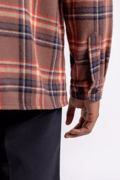 Kariertes Flanell Overshirt Rot / Braun