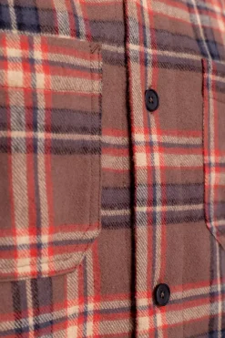 Kariertes Flanell Overshirt Rot / Braun