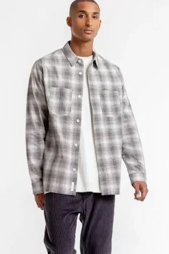 Kariertes Overshirt Schwarz / Weis