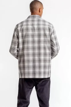 Kariertes Overshirt Schwarz / Weis