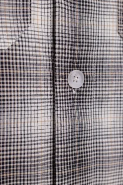 Kariertes Overshirt Schwarz / Weis