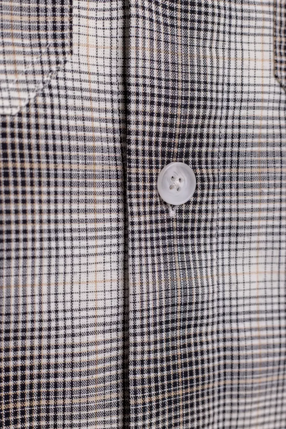 Kariertes Overshirt Schwarz / Weis