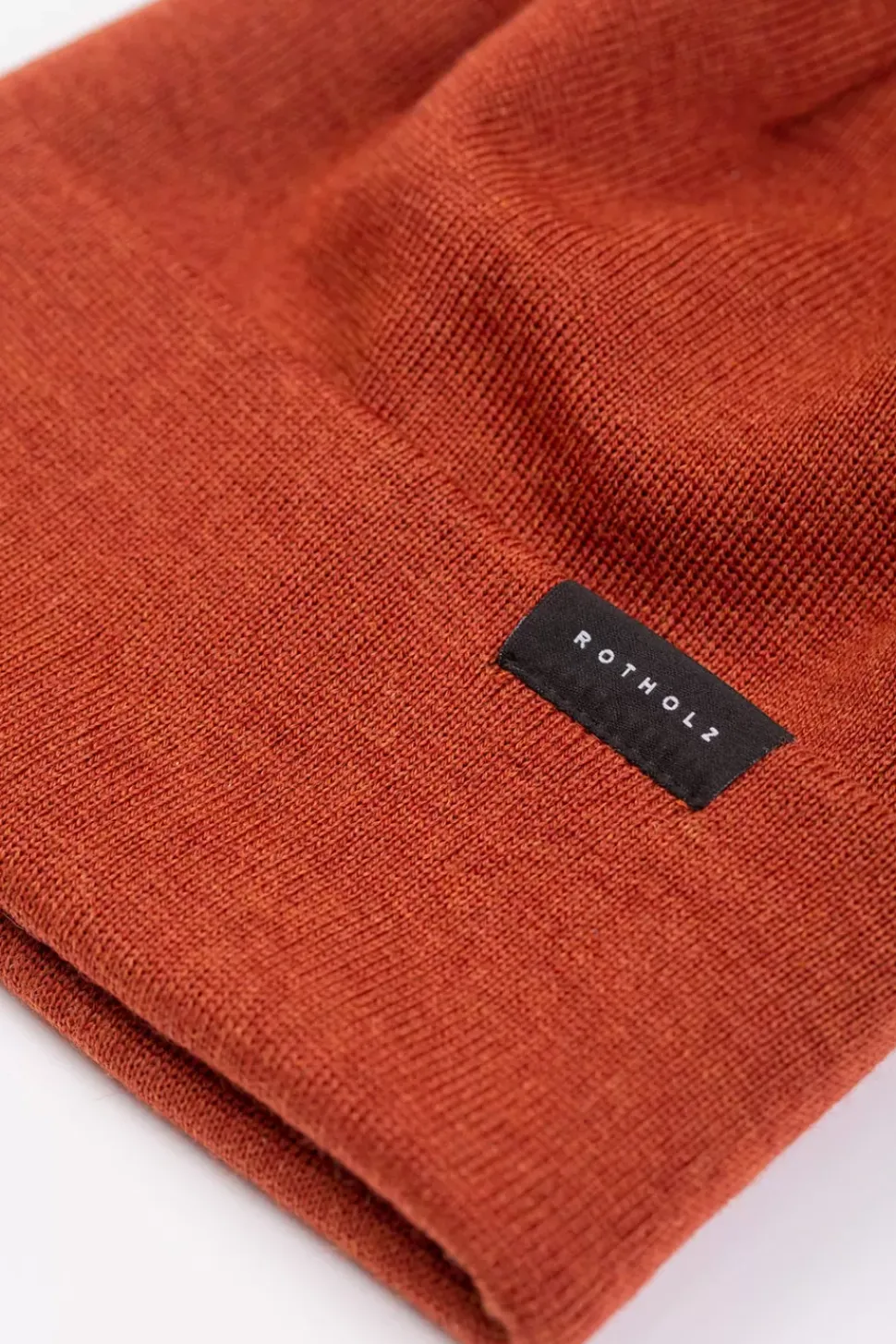 Klassische Mutze Merino Fein - Rot