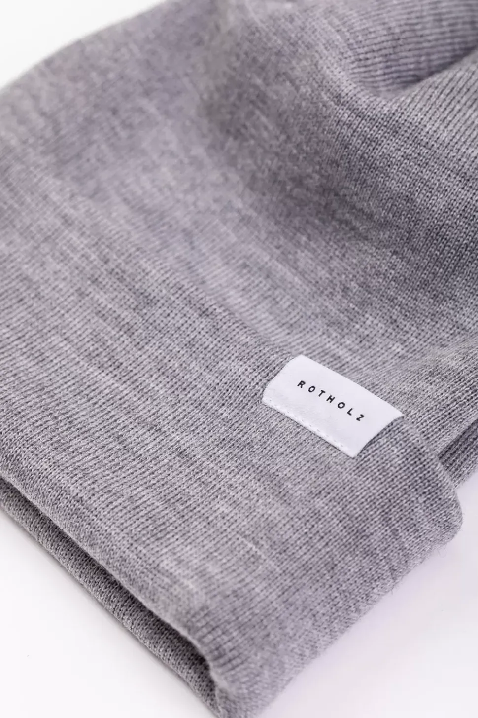 Klassische Mutze Merino Fein - Grau