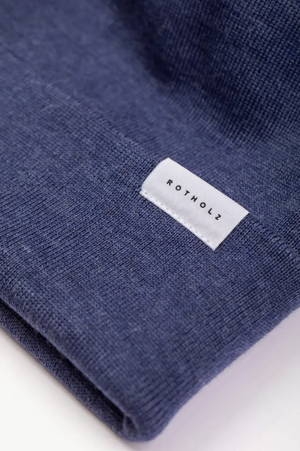 Klassische Mutze Merino Fein - Blau