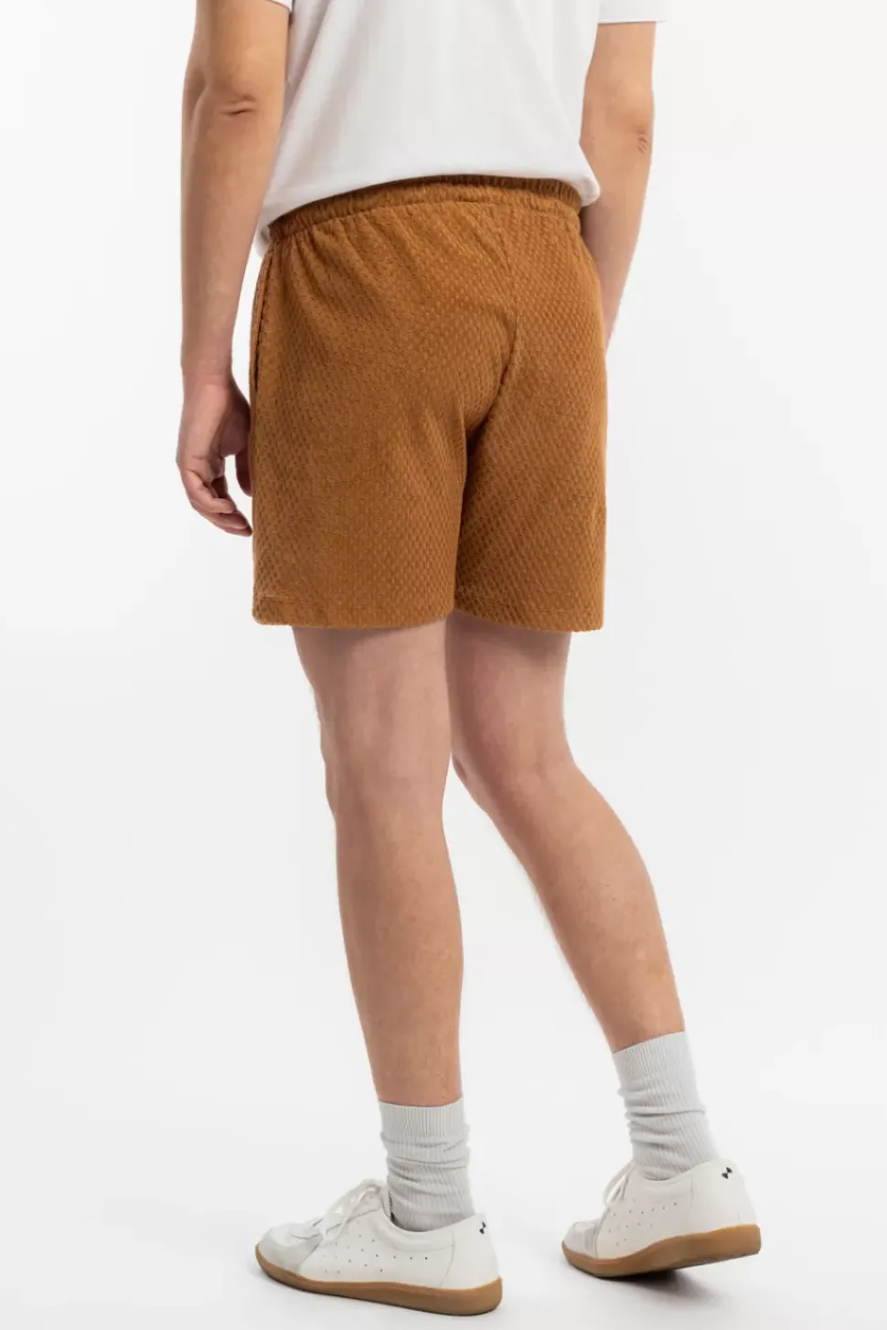 Kurze Frottee Hose Bio Baumwolle - Karamell