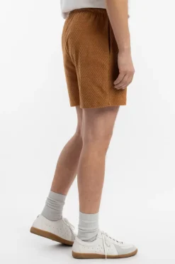 Kurze Frottee Hose Bio Baumwolle - Karamell