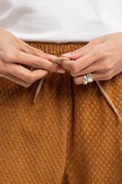 Kurze Frottee Hose Bio Baumwolle - Karamell