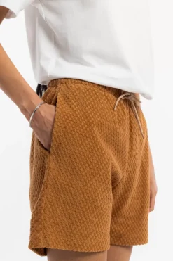 Kurze Frottee Hose Bio Baumwolle - Karamell