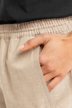 Kurze Hose Aus Hanf & Bio-Baumwolle Natur