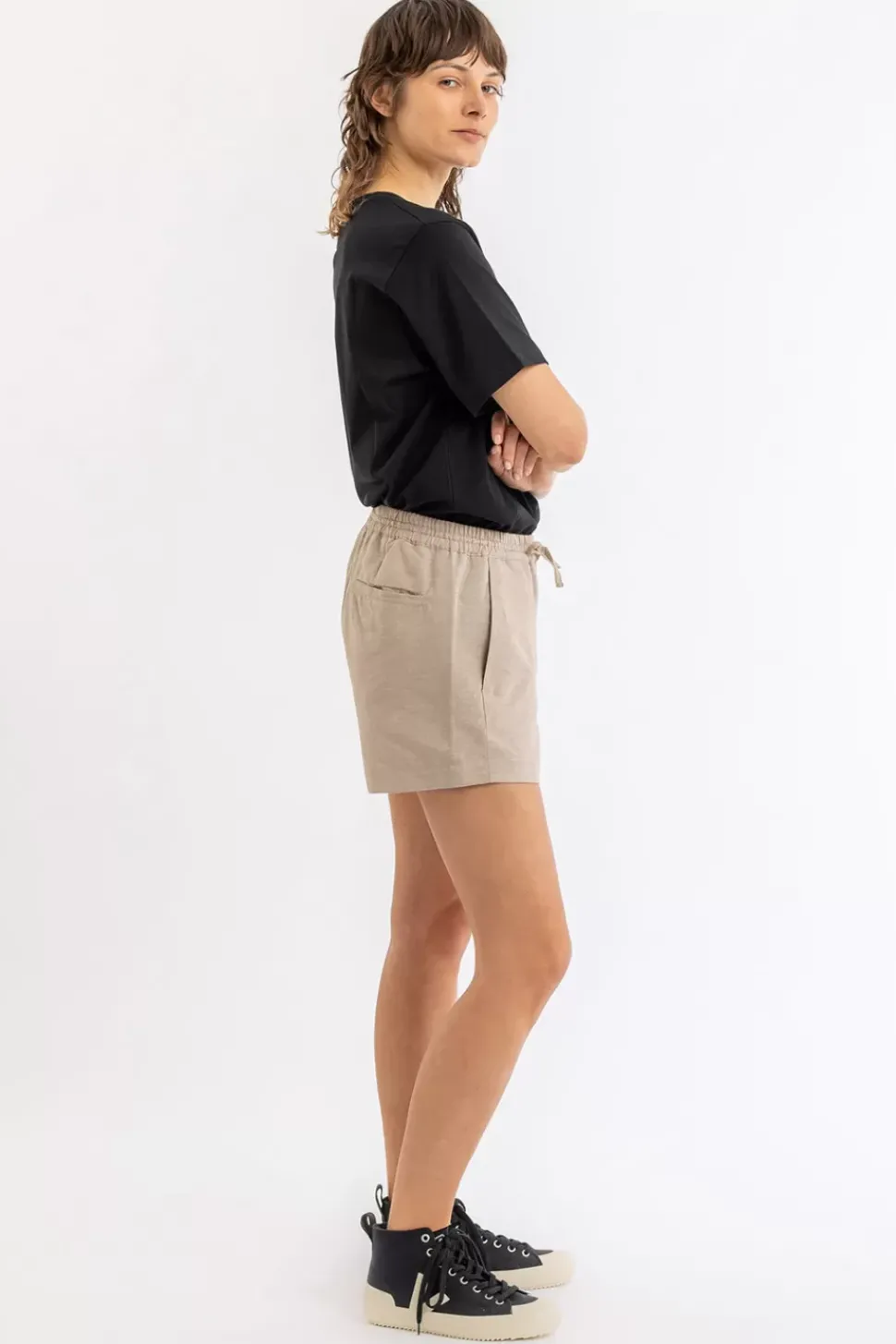 Kurze Hose Aus Hanf & Bio-Baumwolle Natur