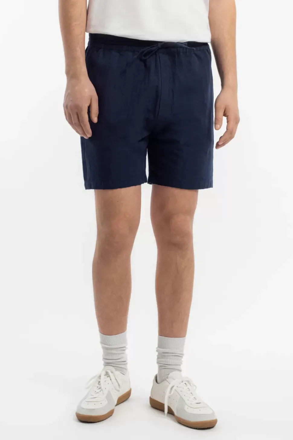 Kurze Hose Leinen Mix - Dunkelblau