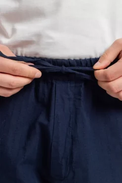Kurze Hose Leinen Mix - Dunkelblau