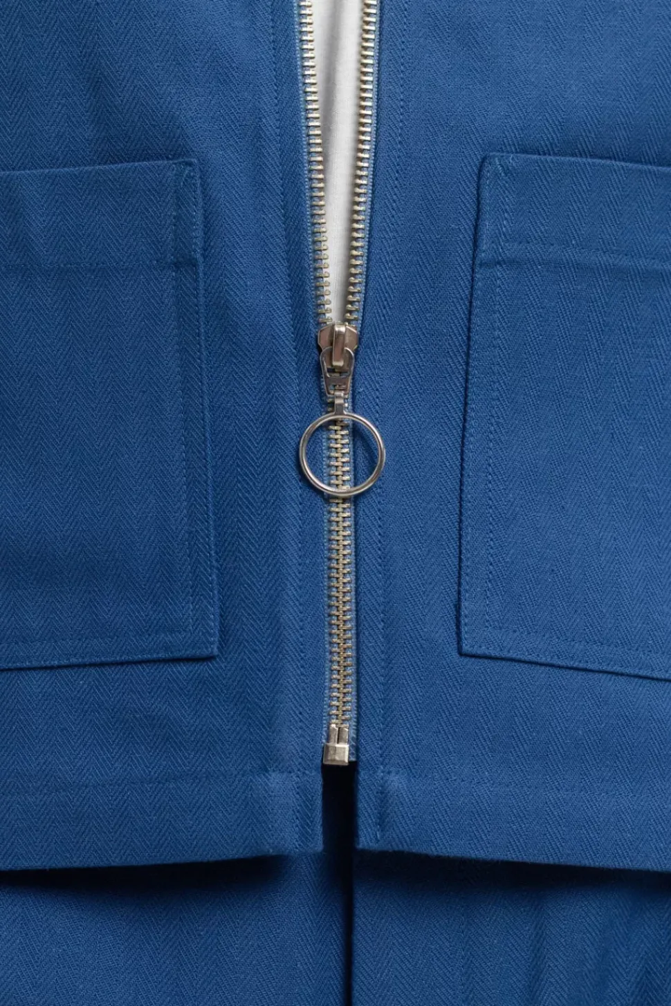 Kurze Jacke Bio Baumwolle - Blau