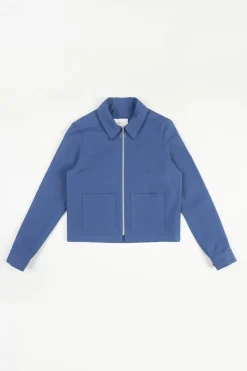 Kurze Jacke Bio Baumwolle - Blau