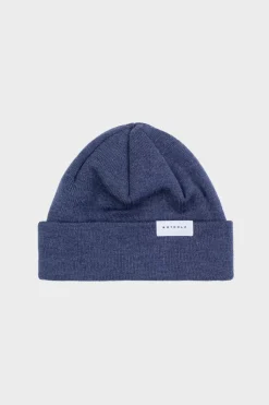 Kurze Mutze Merino Fein - Blau