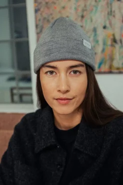 Kurze Mutze Merino Fein - Grau