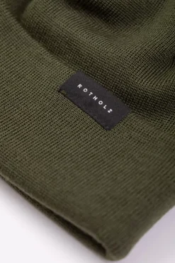 Kurze Mutze Merino Fein - Olive