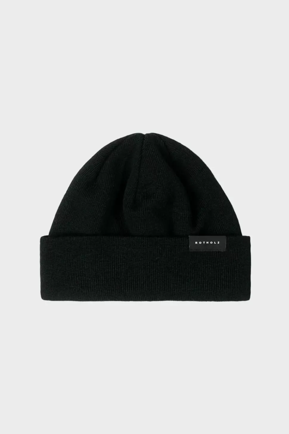Kurze Mutze Merino Fein - Schwarz