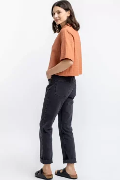 Kurzes Bowling Hemd Apricot