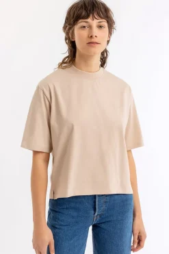 Kurzes T-Shirt Aus Bio-Baumwolle Beige