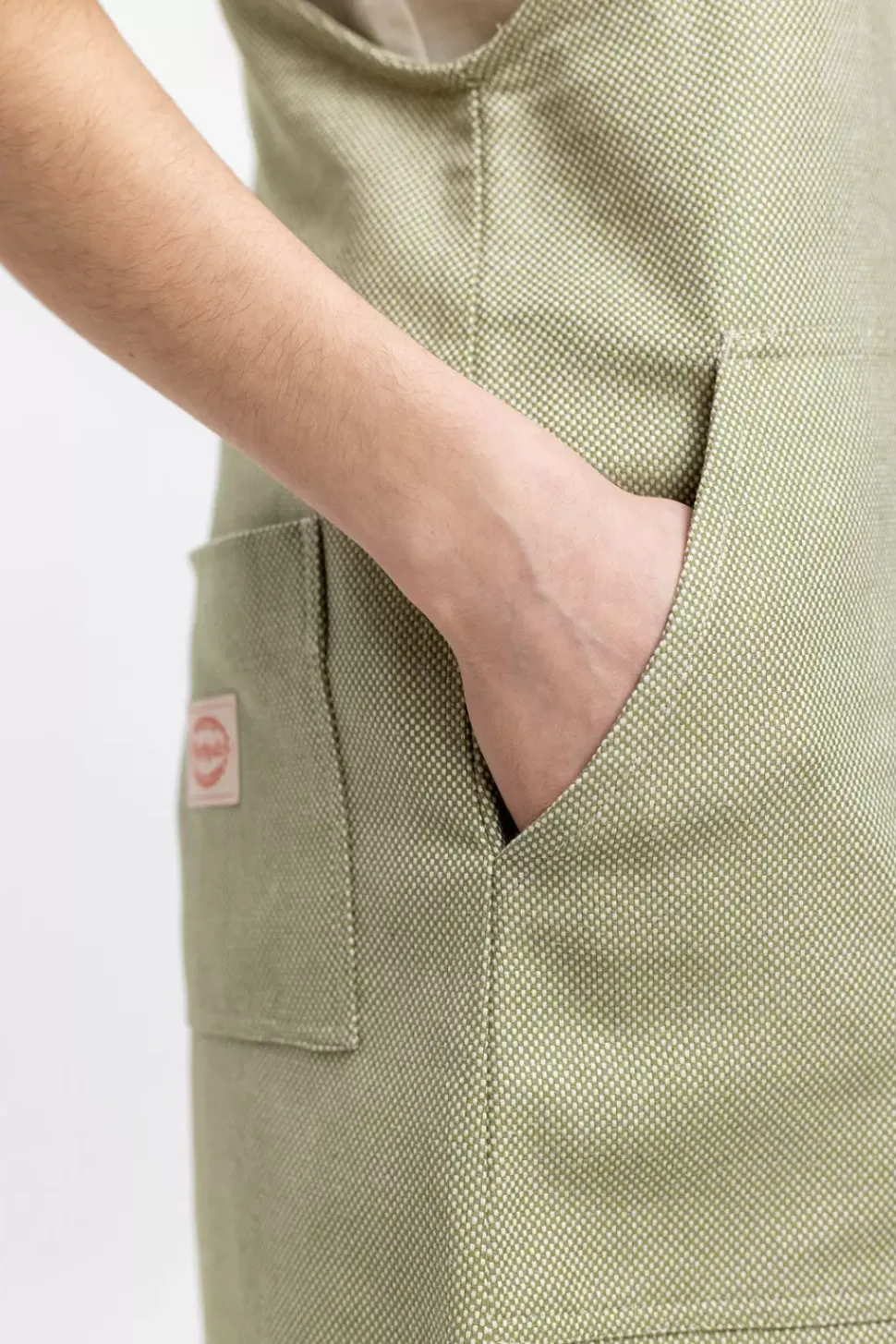 Latzkleid Aus Bio Canvas Grun Kariert