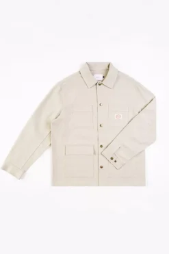 Leichte Jacke Aus Bio Canvas Beige Kariert