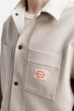 Leichte Jacke Aus Bio Canvas Beige Kariert