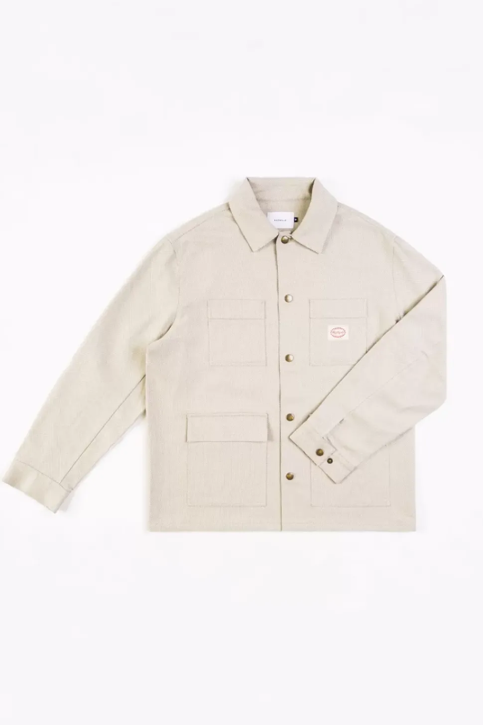 Leichte Jacke Aus Bio Canvas Beige Kariert