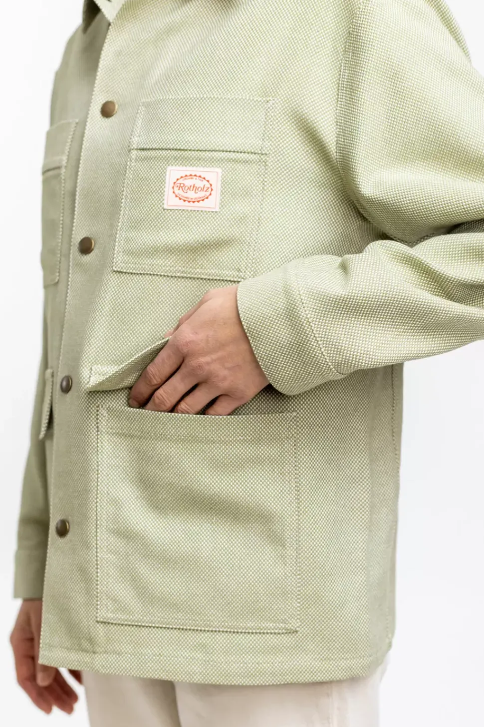 Leichte Jacke Aus Bio Canvas Grun Kariert