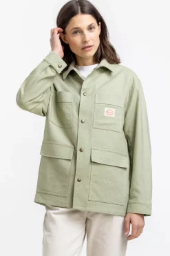 Leichte Jacke Aus Bio Canvas Grun Kariert