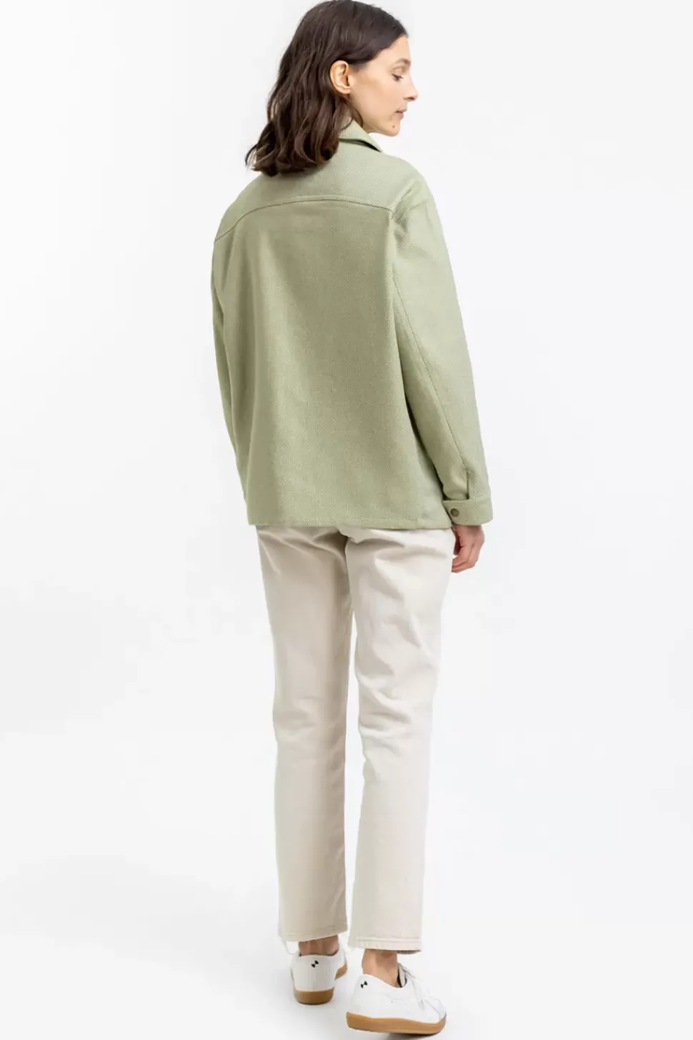 Leichte Jacke Aus Bio Canvas Grun Kariert