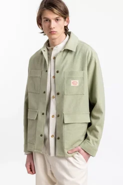 Leichte Jacke Aus Bio Canvas Grun Kariert