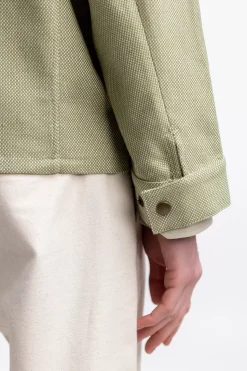 Leichte Jacke Aus Bio Canvas Grun Kariert