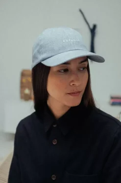 Logo Dad Cap Bio Baumwolle - Denim Blau