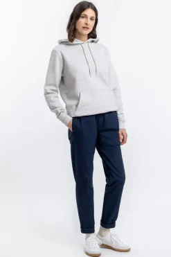 Logo Hoodie Aus Bio-Baumwolle Grau