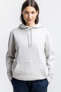 Logo Hoodie Aus Bio-Baumwolle Grau